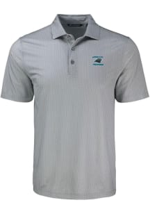 Cutter and Buck Carolina Panthers Grey Historic Shadow Check Big and Tall Polo