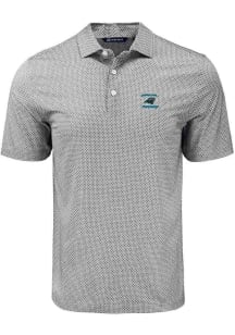 Cutter and Buck Carolina Panthers Black Historic Pike Diamond Dot Big and Tall Polo