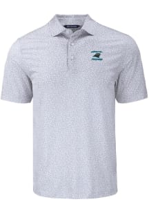 Cutter and Buck Carolina Panthers Grey Historic Pike Flora Big and Tall Polo