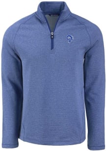 Cutter and Buck Los Angeles Rams Mens Blue Historic Pehastin Long Sleeve Qtr Zip Pullover