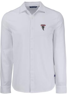 Cutter and Buck Atlanta Falcons Mens White Historic Advantage Soft Pique Long Sleeve Dress Shirt