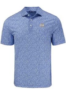 Cutter and Buck Milwaukee Brewers Blue Cooperstown Pike Flora Big and Tall Polo