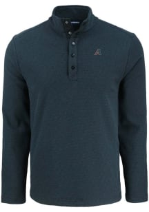 Cutter and Buck Arizona Diamondbacks Mens Black Cooperstown Hunts Point Long Sleeve Qtr Zip Pullov..