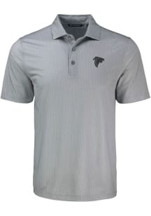 Cutter and Buck Atlanta Falcons Grey Mono Shadow Check Big and Tall Polo
