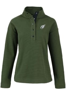 Cutter and Buck Arizona Cardinals Womens Green Mono Hunts Point Qtr Zip