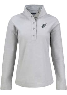 Cutter and Buck Arizona Cardinals Womens Grey Mono Hunts Point Qtr Zip