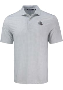 Cutter and Buck New England Patriots Grey Helmet Pike Diamond Dot Big and Tall Polo