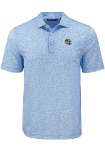 Cutter and Buck Carolina Panthers Blue Helmet Pike Flora Big and Tall Polo