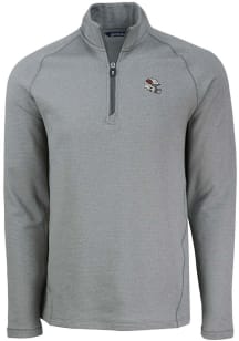 Cutter and Buck Arizona Cardinals Mens Grey Helmet Pehastin Long Sleeve Qtr Zip Pullover