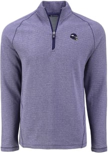 Cutter and Buck Minnesota Vikings Mens Purple Helmet Pehastin Long Sleeve Qtr Zip Pullover