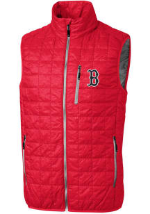 Cutter and Buck Boston Red Sox Mens Red Rainier PrimaLoft Puffer Sleeveless Jacket