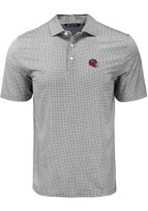 Cutter and Buck Kansas City Chiefs Mens Black Helmet Pike Diamond Dot Short Sleeve Polo