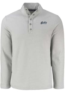 Cutter and Buck UCF Knights Mens Grey Citronaut Hunts Point Long Sleeve Qtr Zip Pullover