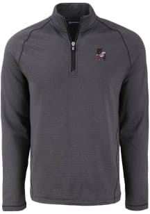 Cutter and Buck Arkansas Razorbacks Mens Black Vault Pehastin Long Sleeve Qtr Zip Pullover