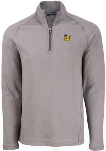 Cutter and Buck Baylor Bears Mens Grey Vault Pehastin Long Sleeve Qtr Zip Pullover