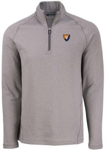 Cutter and Buck Illinois Fighting Illini Mens Grey Vault Pehastin Long Sleeve Qtr Zip Pullover