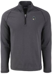 Cutter and Buck Michigan State Spartans Mens Black Vault Pehastin Long Sleeve Qtr Zip Pullover