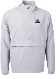 Cutter and Buck Cleveland Browns Mens Grey Mono Charter Eco Pullover Jackets