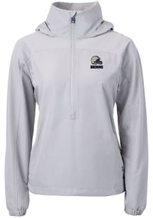 Cutter and Buck Cleveland Browns Womens Grey Mono Charter Eco Pullover