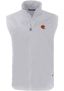 Cutter and Buck Cleveland Browns Mens Grey Helmet Charter Sleeveless Jacket