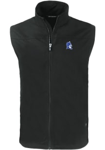 Cutter and Buck Duke Blue Devils Mens Black Devil Head Charter Sleeveless Jacket