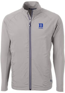 Cutter and Buck Duke Blue Devils Mens Grey Alumni Adapt Eco Big and Tall Light Weight Jacket