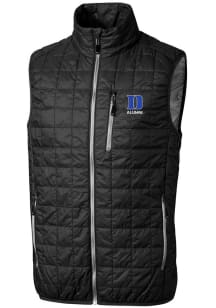 Cutter and Buck Duke Blue Devils Big and Tall Black Alumni Rainier PrimaLoft Mens Vest