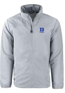 Cutter and Buck Duke Blue Devils Mens Grey Alumni Charter Eco Big and Tall Light Weight Jacket