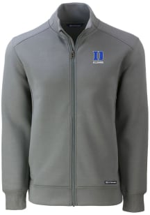 Cutter and Buck Duke Blue Devils Mens Grey Alumni Roam Light Weight Jacket
