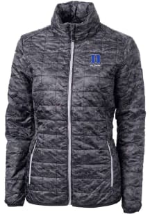 Cutter and Buck Duke Blue Devils Womens Black Alumni Rainier PrimaLoft Printed Filled Jacket
