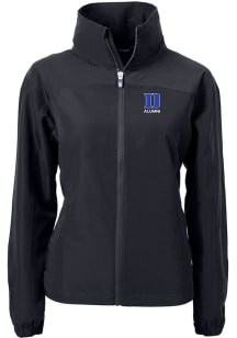 Cutter and Buck Duke Blue Devils Womens Black Alumni Charter Eco Light Weight Jacket