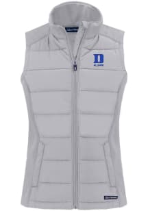 Cutter and Buck Duke Blue Devils Womens Charcoal Alumni Evoke Vest