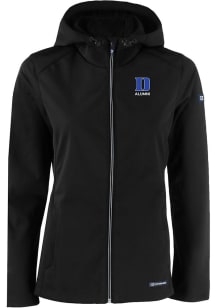 Cutter and Buck Duke Blue Devils Womens Black Alumni Evoke Light Weight Jacket