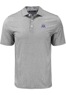 Cutter and Buck Northwestern Wildcats Black Vault Pike Diamond Dot Big and Tall Polo