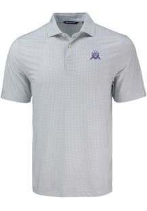 Cutter and Buck Northwestern Wildcats Grey Vault Pike Diamond Dot Big and Tall Polo