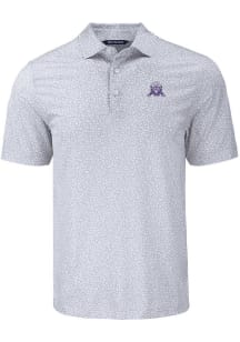 Cutter and Buck Northwestern Wildcats Grey Vault Pike Flora Big and Tall Polo