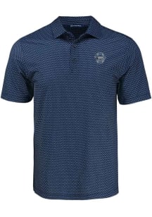Cutter and Buck Penn State Nittany Lions Navy Blue Vault Shadow Check Big and Tall Polo