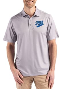 Cutter and Buck Pitt Panthers Grey Vault Shadow Check Big and Tall Polo