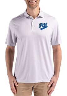 Cutter and Buck Pitt Panthers Grey Vault Pike Diamond Dot Big and Tall Polo