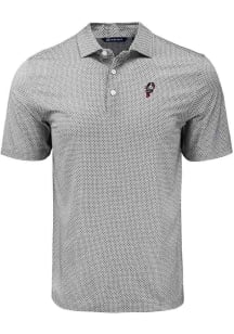 Cutter and Buck Ohio State Buckeyes Black Vintage Pike Diamond Dot Big and Tall Polo