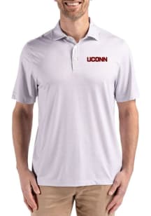 Cutter and Buck UConn Huskies Grey Wordmark Pike Diamond Dot Big and Tall Polo