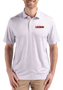 Cutter and Buck UConn Huskies Grey Wordmark Pike Flora Big and Tall Polo