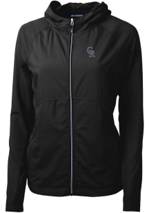 Cutter and Buck Colorado Rockies Womens Black Adapt Eco Light Weight Jacket