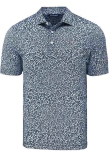 Cutter and Buck Los Angeles Angels Navy Blue Mono Pike Flora Big and Tall Polo