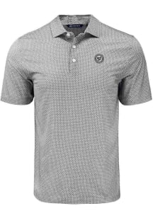 Cutter and Buck Washington Nationals Mens Black Mono Pike Diamond Dot Short Sleeve Polo