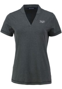Cutter and Buck Tampa Bay Rays Womens Black Mono Forge Short Sleeve T-Shirt