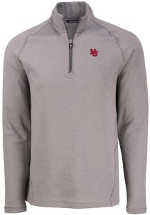 Cutter and Buck Nebraska Cornhuskers Mens Grey Vault Pehastin Long Sleeve Qtr Zip Pullover