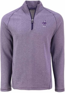 Cutter and Buck K-State Wildcats Mens Purple Vintage Pehastin Long Sleeve Qtr Zip Pullover