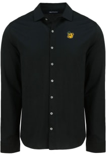 Cutter and Buck Baylor Bears Mens Black Vault Advantage Soft Pique Long Sleeve Dress Shirt