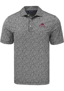 Cutter and Buck Florida State Seminoles Mens Black Bobby Bowden Pike Flora Short Sleeve Polo